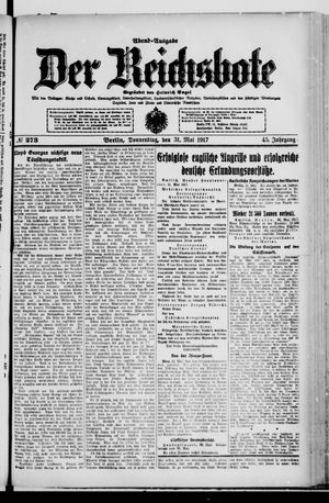 Der Reichsbote vom 31.05.1917