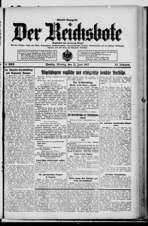 Der Reichsbote vom 11.06.1917