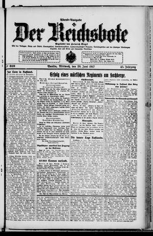 Der Reichsbote vom 20.06.1917