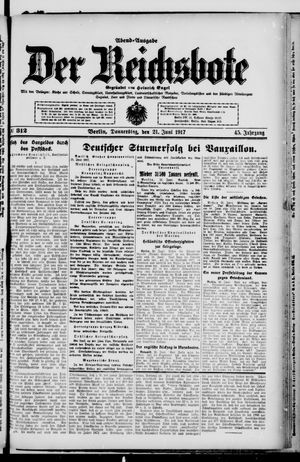 Der Reichsbote vom 21.06.1917