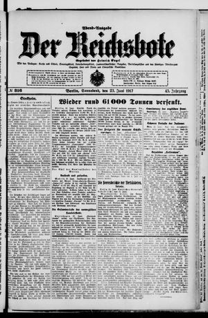 Der Reichsbote vom 23.06.1917