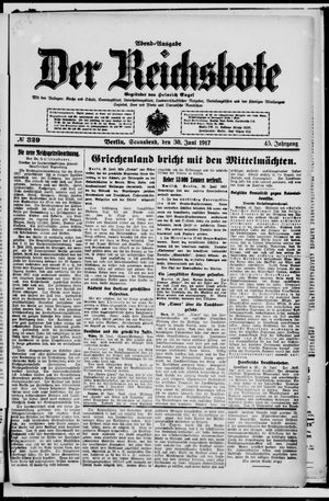 Der Reichsbote vom 30.06.1917