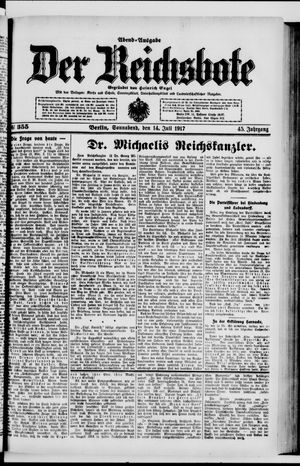 Der Reichsbote vom 14.07.1917