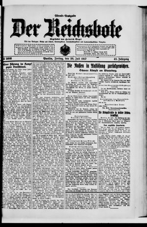 Der Reichsbote vom 20.07.1917