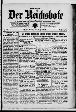 Der Reichsbote vom 24.07.1917