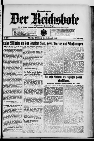 Der Reichsbote vom 01.08.1917