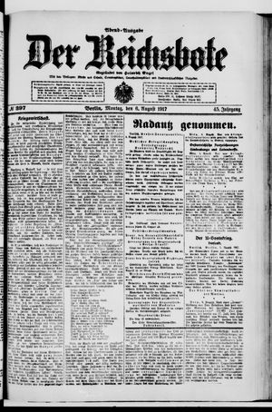Der Reichsbote on Aug 6, 1917