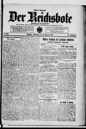 Der Reichsbote vom 08.08.1917