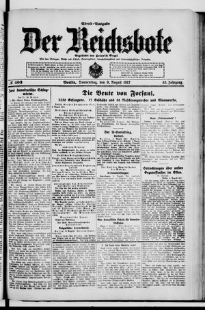 Der Reichsbote on Aug 9, 1917