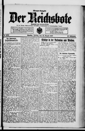 Der Reichsbote vom 10.08.1917