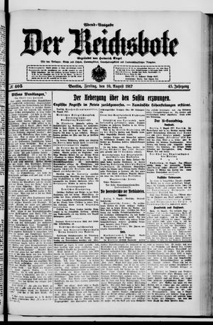 Der Reichsbote vom 10.08.1917