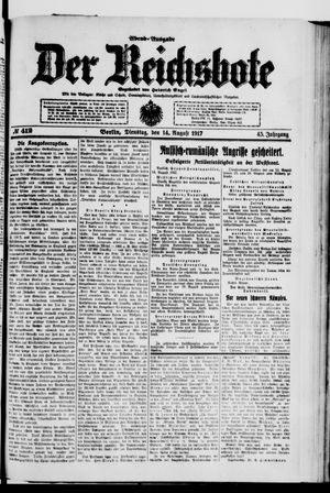 Der Reichsbote vom 14.08.1917