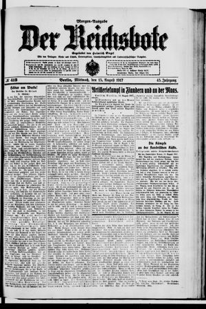 Der Reichsbote vom 15.08.1917