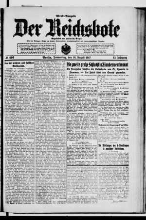 Der Reichsbote on Aug 16, 1917