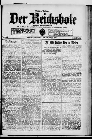 Der Reichsbote on Aug 18, 1917