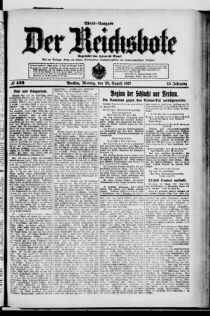 Der Reichsbote vom 20.08.1917