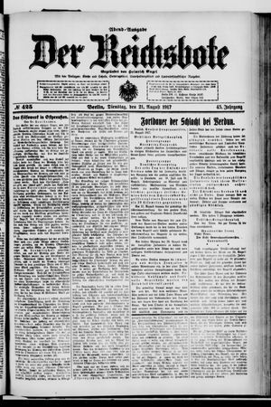Der Reichsbote vom 21.08.1917