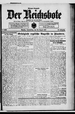 Der Reichsbote vom 23.08.1917