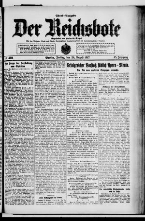 Der Reichsbote vom 24.08.1917