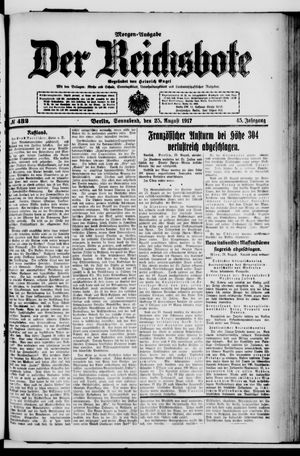Der Reichsbote vom 25.08.1917