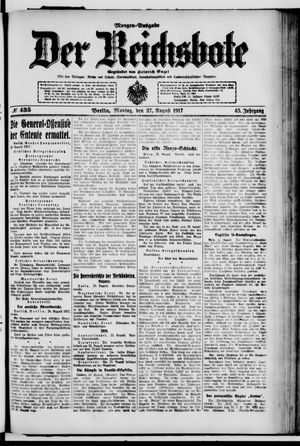 Der Reichsbote vom 27.08.1917
