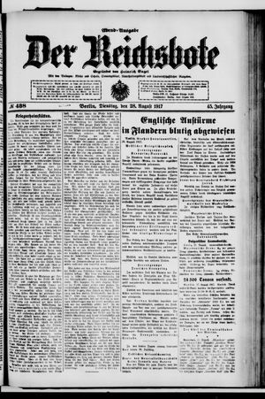 Der Reichsbote vom 28.08.1917