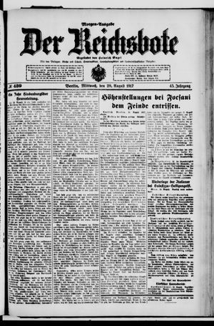 Der Reichsbote vom 29.08.1917