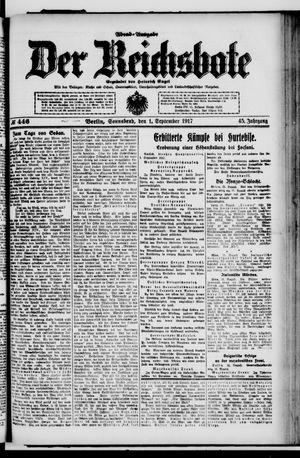 Der Reichsbote vom 01.09.1917