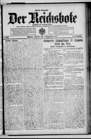 Der Reichsbote vom 07.09.1917