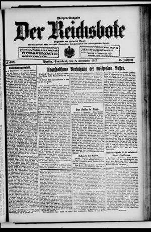 Der Reichsbote vom 08.09.1917
