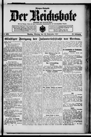 Der Reichsbote vom 10.09.1917