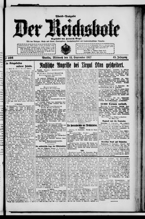Der Reichsbote vom 12.09.1917