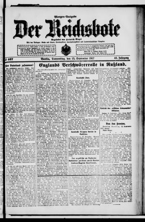 Der Reichsbote vom 13.09.1917