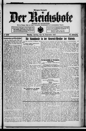 Der Reichsbote vom 14.09.1917