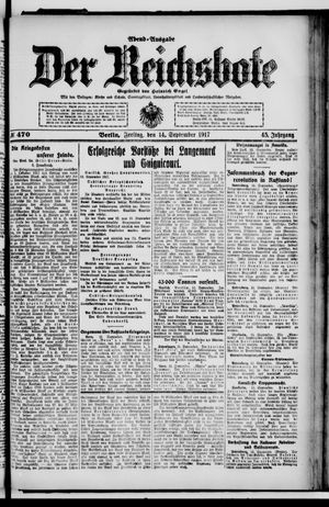 Der Reichsbote vom 14.09.1917