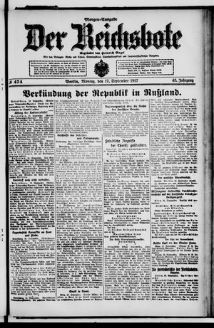 Der Reichsbote vom 17.09.1917