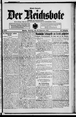 Der Reichsbote vom 18.09.1917