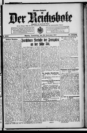 Der Reichsbote vom 20.09.1917