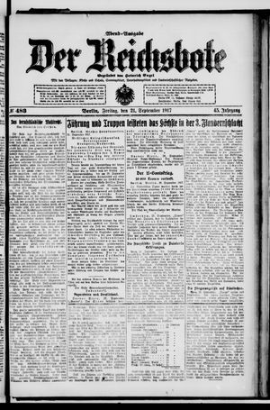 Der Reichsbote vom 21.09.1917