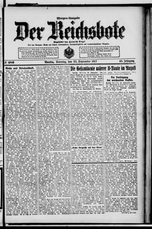 Der Reichsbote vom 23.09.1917