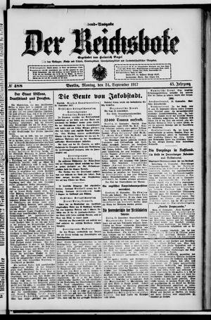 Der Reichsbote vom 24.09.1917