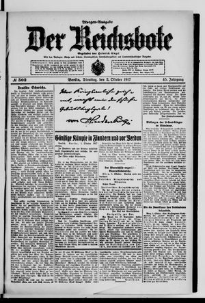 Der Reichsbote vom 02.10.1917