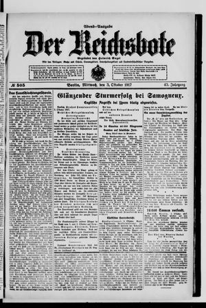Der Reichsbote vom 03.10.1917