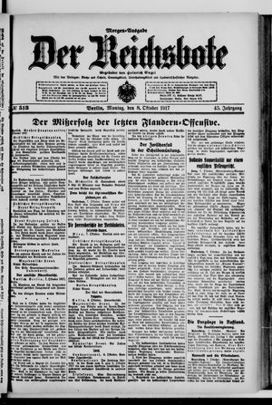 Der Reichsbote vom 08.10.1917