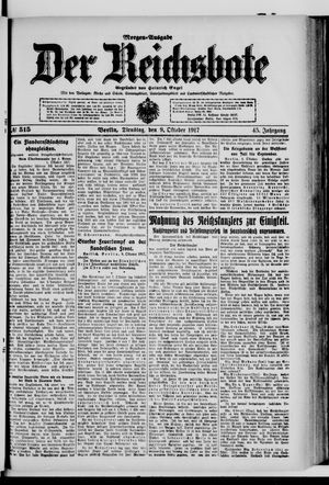 Der Reichsbote on Oct 9, 1917