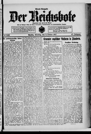 Der Reichsbote on Oct 9, 1917