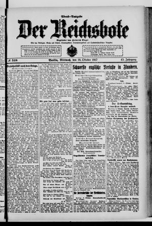 Der Reichsbote on Oct 10, 1917