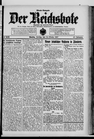 Der Reichsbote vom 12.10.1917