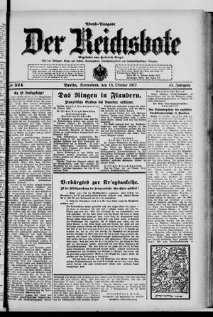 Der Reichsbote vom 13.10.1917