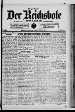 Der Reichsbote vom 20.10.1917